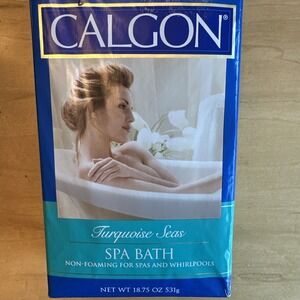 New Calgon Turquoise Seas Spa Bath Non Foaming Big Size 18.75 Oz DISCONTINUED